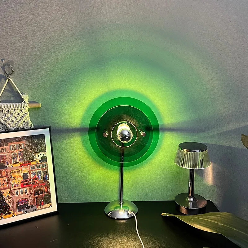 Sunset Table Lamp Projection Rainbow Night Light Atmosphere Home Decoration USB LED Photography Lighting for Wall Decor Lights